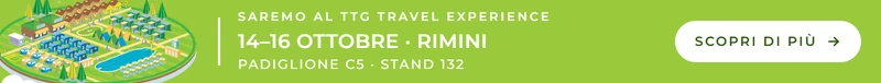 Saremo al TTG Travel Experience: 14–16 ottobre, Rimini, padiglione C5, stand 132. Scopri di più